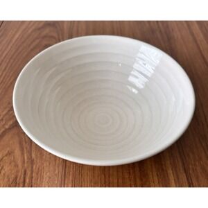 Sango Spectrum White Soup Cereal Bowl Embossed Ridges 4651  7 1/2" Wide